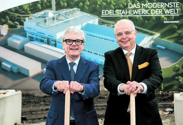 Spatenstich für neues Edelstahlwerk Vier Jahrzehnte voestalpine: Die stahlharte Karriere des Wolfgang Eder
