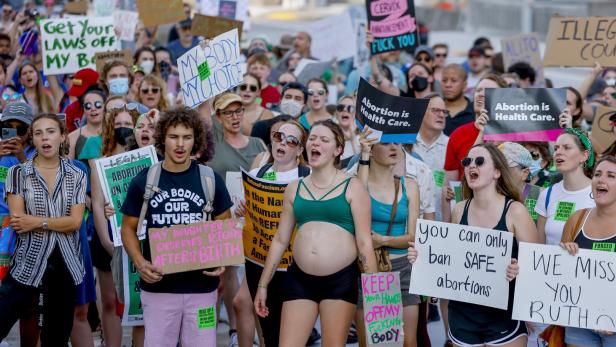 Amerikanische Frauen protestieren