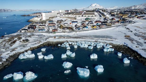 FILES-DENMARK-GREENLAND-POLITICS-ELECTION-US Luftaufnahme von Nuuk, Grönland.